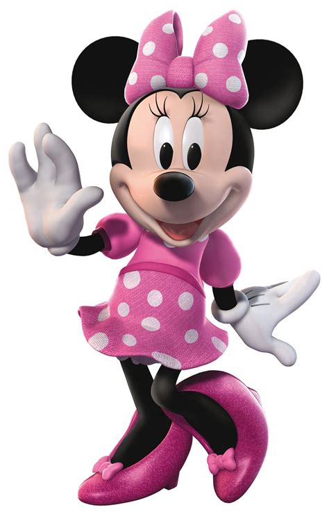 Minnie Mouse. I love the pink and white polka dot dress and bow on her! | These Are a Bunch of ...