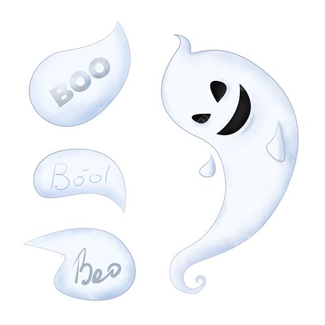 Boo Ghost White Transparent, Halloween Ghost And The Inscription Boo, Halloween, Ghost, Boo PNG ...