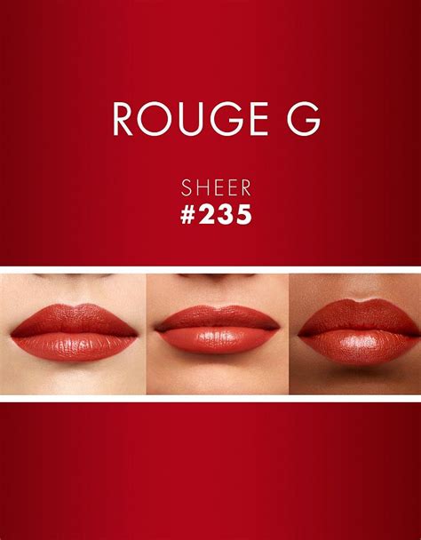 Guerlain Rouge G Customizable Sheer Shine Lipstick Shade In 235 | ModeSens