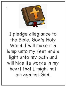 Bible Pledge Poster by Raynell Wetherald | TPT