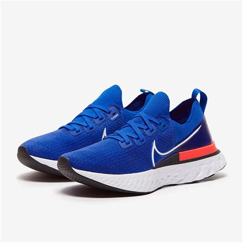 Nike React Infinity Run Flyknit - Racer Blue/White-Bright Crimson-Black - Mens Shoes