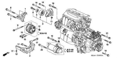 2004-2008 Acura TSX Stiffener, Engine 11950-RAA-A00 | Acura Parts Now