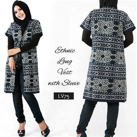 #BusanaMuslim | 20 Model Outer Batik Kekinian Cocok Untuk Ngantor ...