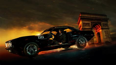 John Wick 4 Ford Mustang Car 4K #1691k Wallpaper PC Desktop