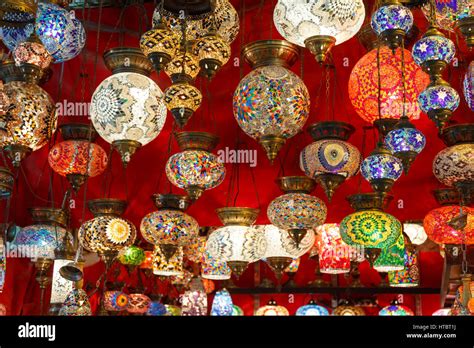 turkish bazaar lamps market istanbul turkey Stock Photo - Alamy