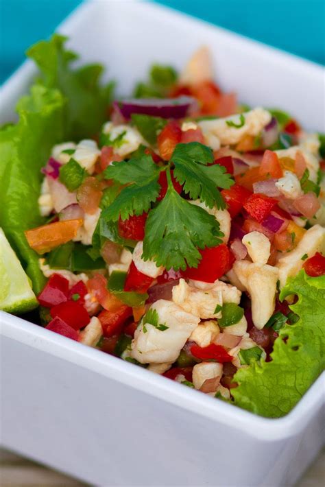 Grab a fork and dive into this homemade Conch Salad at Fisherman’s Café in Key West, Florida ...