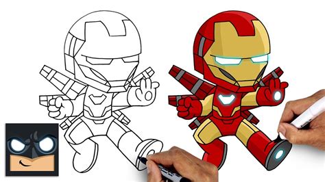 Simple Iron Man Cartoon Drawing