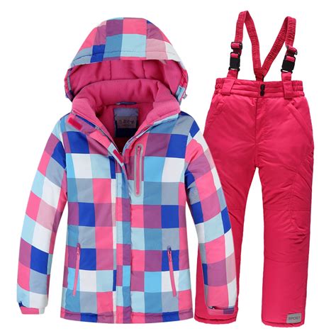 Hot Product OLEKID Winter Children Ski Suit Windproof Warm Girls Clothing Set Jacket + Overalls ...