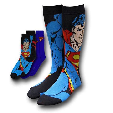 Superman Image and Symbol Blue Socks 2-Pack