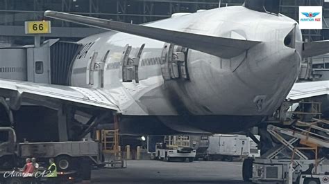 Air Canada Boeing 777 damaged by Ground Vehicle on Fire - Aviation A2Z