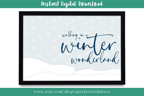 Walking in a Winter Wonderland Digital Print Print at Home - Etsy