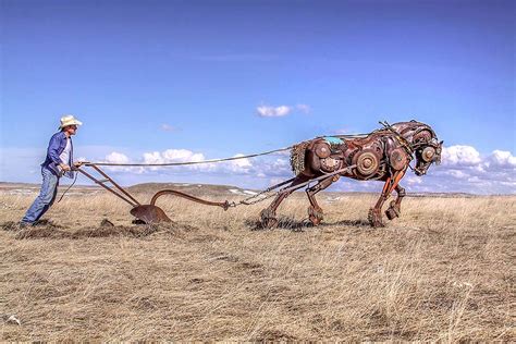 Scrap Metal Sculptures Made Of Old Farm Equipment by John Lopez | DeMilked