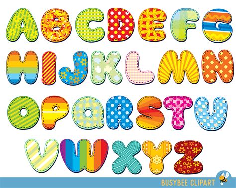 Alphabet Clipart Color Alphabet Digital Alphabet Letters Clipart ...