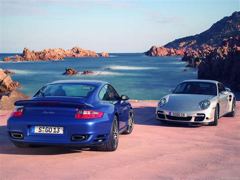 2007 Blue Porsche 911 Turbo wallpapers