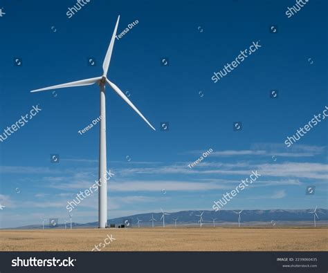 Judith Gap Wind Turbine Windmills Background Stock Photo 2239060435 ...