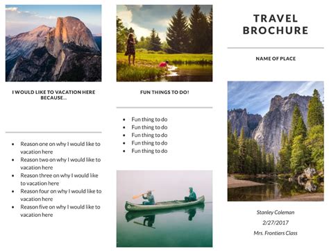 11 Free Sample Travel Brochure Templates - Printable Samples