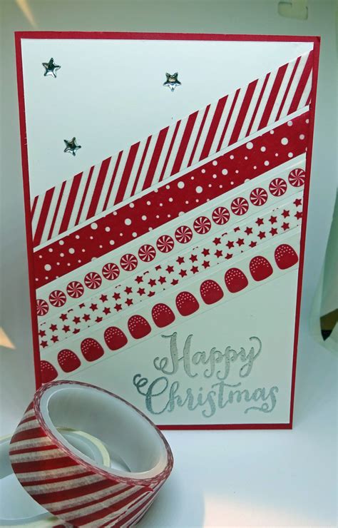 Christmas Washi Tape Card | Washi tape cards, Card craft, Washi tape