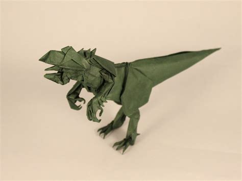 HJ Rex designed by Jason Ku folded by me by Damian Malicki Origami | Origami, Rex, Design