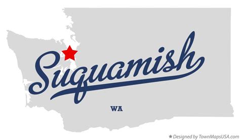 Map of Suquamish, WA, Washington