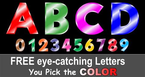 Alphabet Letters & Colorful Clipart Font Designs (Stencils) – DIY ...