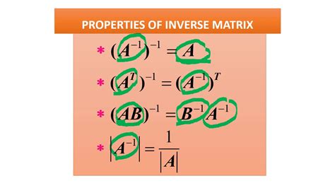 properties of inverse matrix - YouTube