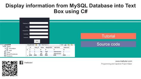 Display Information from MySQL Database into Text Box using C#