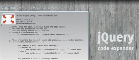 jQuery Code Expander to show your full code using jQuery