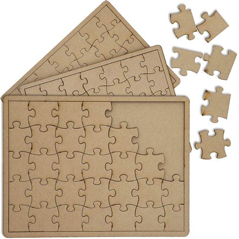 Blank Unfinished Wood Diy Jigsaw Puzzle (3 Pack) - Walmart.com - Walmart.com