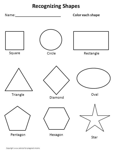 Free+Printable+Preschool+Worksheets+Shapes Tracing Worksheets, Shape ...