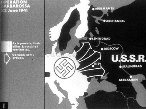 Map of Operation Barbarossa - German invasion of the Union