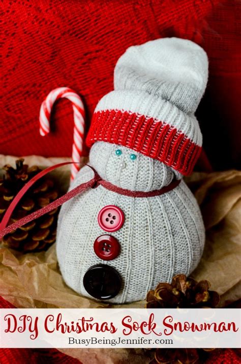 DIY Christmas Sock Snowman - Busy Being Jennifer