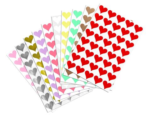 Royal Green Heart Shaped Sticker 19mm (1.9cm) Teacher Supply Stickers ...