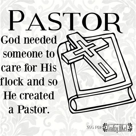 PASTOR svg - God needed someone to care for His flock and so He created a Pastor (SVG, PDF ...