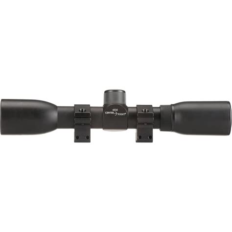 CenterPoint CP4032 Scopes 4x32mm Duplex Reticle with Lens Caps and Dovetail Rings - Walmart.com