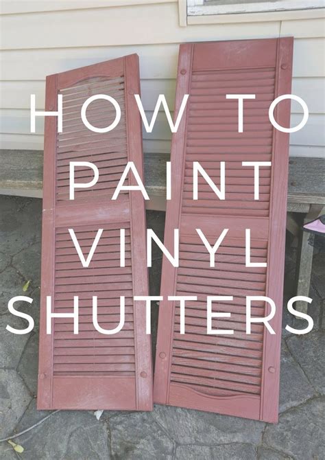 How to Paint Vinyl Shutters - Mama and More | Vinyl shutters, Paint ...