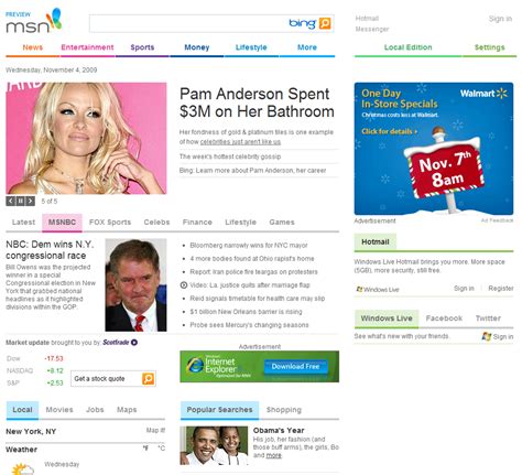 Microsoft Unveils New MSN Home Page, Adds Twitter, Facebook