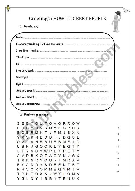 How to greet people - ESL worksheet by s4nchez007