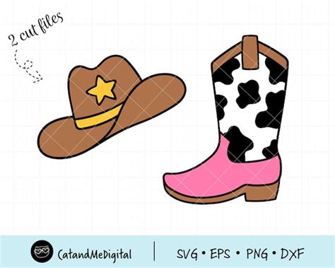 Cowgirl Boots Svg Cowboy Hat Svg Cowgirl Clipart Cowgirl Svg | Etsy