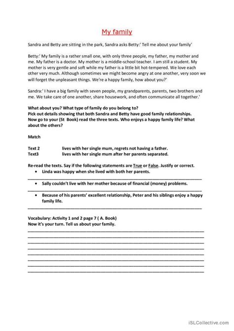 Family Relationships: English ESL worksheets pdf & doc