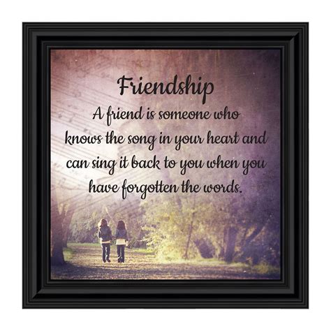 Friendship Song Framed Poem, Long Distance Friendship Gifts, Best Friend Birthday or Christmas ...