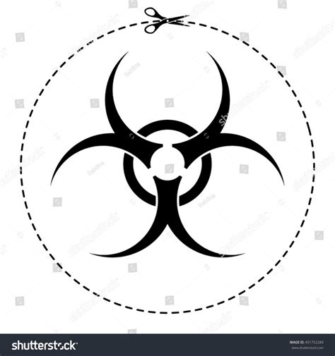 Biohazard Sign Vector Icon Stock Vector (Royalty Free) 451752289 ...