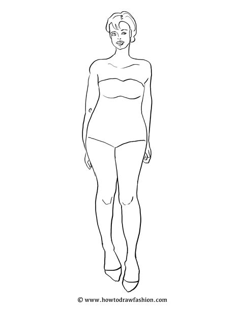 Fashion Model Drawing at GetDrawings | Free download