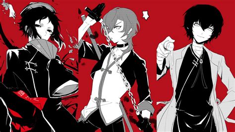 Download Ryūnosuke Akutagawa Osamu Dazai Chuya Nakahara Anime Bungou Stray Dogs HD Wallpaper