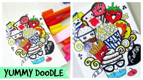 Lets Doodle // Food doodle // Kawaii - YouTube