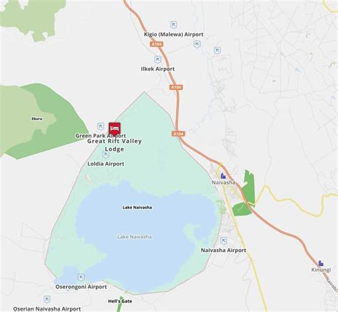 Map for Great Rift Valley Lodge & Golf Resort - Kenya Wildlife Safari (Overview)