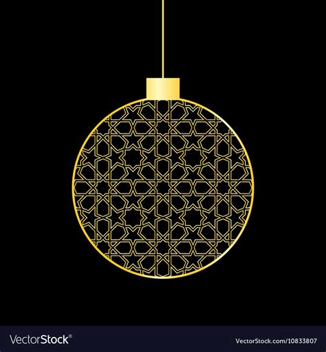 Gold christmas ball Royalty Free Vector Image - VectorStock