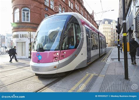 Birmingham, UK - 6 November 2016: Tram in Birmingham City Centre ...