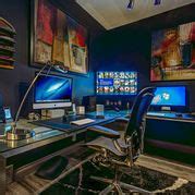 home office. Calgary - K&W Audio. This home office is media central. The client can access ...