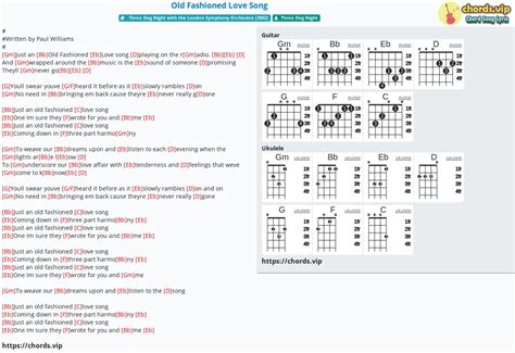 Chord: Old Fashioned Love Song - tab, song lyric, sheet, guitar, ukulele | chords.vip