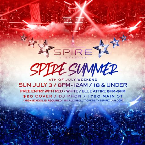 Buy Tickets to Spire Summer Sundays / 18 & Under / Sun July 3rd in ...